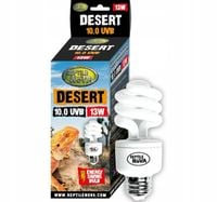 REPTILE NOVA Żarówka 13W UVB 10.0 DESERT terrarium półpustynnego pustynnego