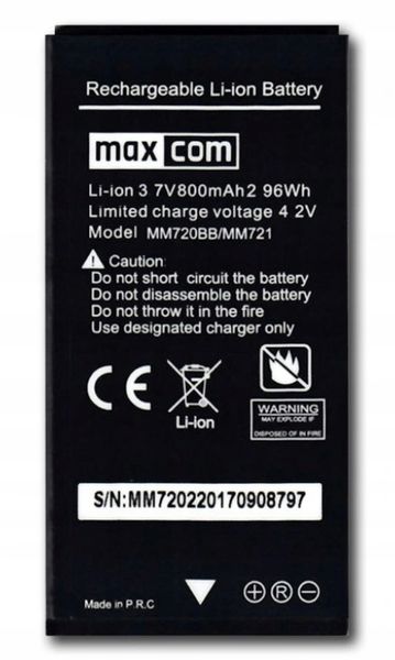 ORYGINALNA BATERIA do MAXCOM MM720 MM721 800 mAh zdjęcie 3