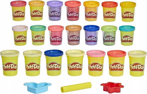 HASBRO PLAY DOH CIASTOLINA DUŻY ZESTAW 21 TUB 1,5 kg ciastoliny + akcesoria na Arena.pl