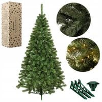 CHOINKA JODŁA ZIELONA GĘSTA SZTUCZNA DELUXE 180cm + STOJAK PREMIUM JAK ŻYWA