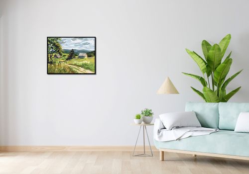 Plakat 65x50cm Bujna Wieś na Arena.pl