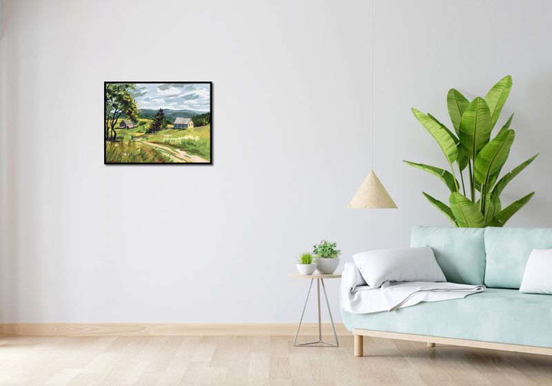 Plakat 65x50cm Bujna Wieś zdjęcie 4