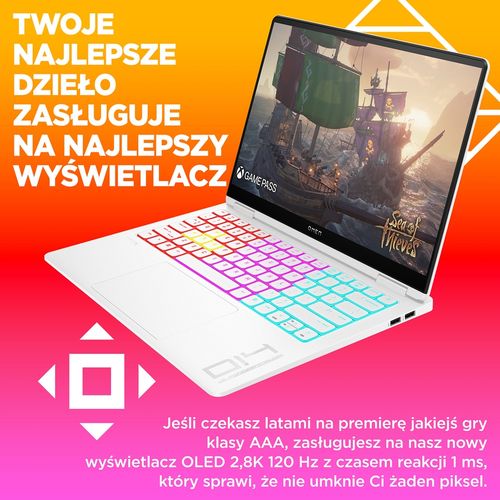 HP OMEN Transcend 14 3K OLED 120Hz Intel Core Ultra 7 155H 16-rdzeni 16GB LPDDR5x 512GB SSD NVMe NVIDIA GeForce RTX 4060 8GB W11 na Arena.pl