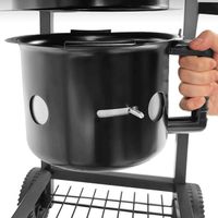 GRILL OGRODOWY WĘGLOWY POPIELNIK BECZKA PRIMAVEO SKŁADANE PÓŁKI + GRATIS