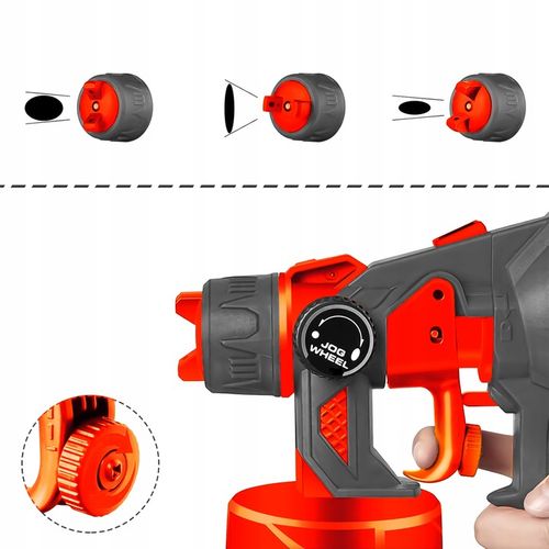 Pistolet Do Malowania Ścian Elektryczny Agregat Malarski 3 Dysze 70DIN na Arena.pl