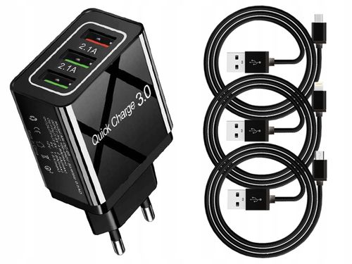 ŁADOWARKA SIECIOWA QC 3.0 LIGHTNING MICRO TYP-C na Arena.pl