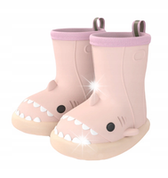 KALOSZE DZIECIĘCE REKINY SHARK GUMOWE BUTY wkładka 15cm RÓŻOWE 25-26