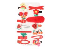 Komplet spinek dziecięcych czerwone 14 sztuk