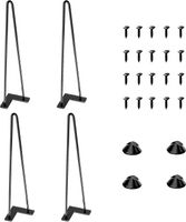 Nogi stołowe hairpin metalowe czarne 51cm 4 sztuki nogi do mebli DIY