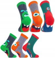 Skarpetki Dziecięce Bawełniane Skarpety Śmieszne Długie 3-PAK MORAJ 31-34