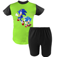 Krótka Piżama dziecięca Sonic - Szybki jak błyskawica