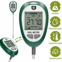 KWASOMIERZ GLEBY Tester podłoża Ph ziemi 4w1 MIERNIK temperatura
