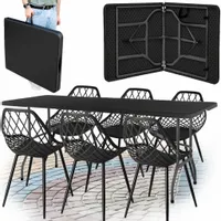 Meble na Ogród Taras Komplet STÓŁ 6 KRZESEŁ zestaw mebli ogrodowy