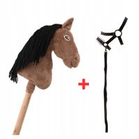 HOBBY HORSE ZESTAW A4 MAŁY KONIK + WODZE + KANTAR MINI PREZENT DLA DZIECKA