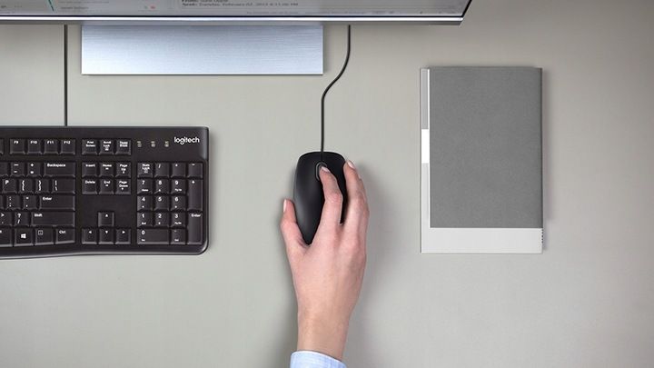 Myszka przewodowa Logitech B110 Silent sensor optyczny zdjęcie 2