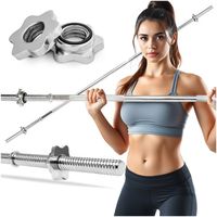 GRYF PROSTY STALOWY GWINTOWANY SZTANGA DO ĆWICZEŃ Z ZACISKAMI 180 cm 25mm