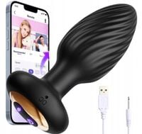 WIELEFUNKCYJNY KOREK ANALNY WIBRATOR STYMULACJI WIBRUJĄCY ZDALNIE STEROWANY