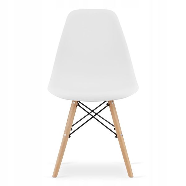 Zestaw stół okrągły TODI 90 biały + 4 krzesła OSAKA białe zdjęcie 6