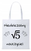 Dzień Nauczyciela Prezent Torba Eco Biała Shopper Z Nadrukiem Ze Zdjęciem