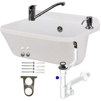 Zlew gospodarczy roboczy komora bateria dozownik