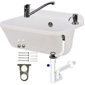 Zlew gospodarczy roboczy komora bateria dozownik