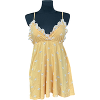 Sukienka Przed Kolano Bawełna Żółta Rozmiar 36 Stylowa Letnia Wygodna