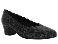Gabor Czółenka damskie - Skórzane wzór leoparda - rozmiar 37 - Kolor czarny