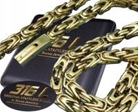 ZŁOTY ŁAŃCUSZEK NA SZYJĘ SPLOT KRÓLEWSKI PREMIUM