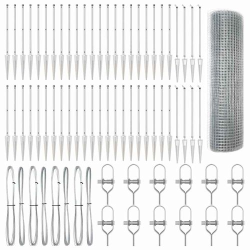 Ogrodzenie z słupkami Srebrny 1 x 100 m Stal na Arena.pl