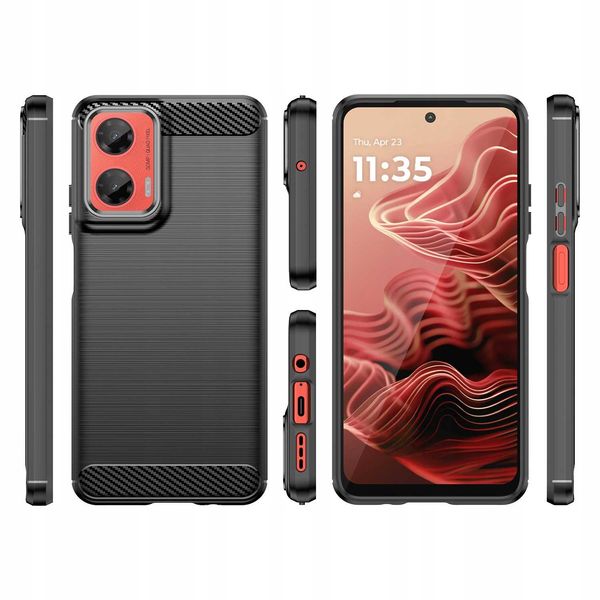 Spacecase Carbon Motorola G35 5G Black zdjęcie 4