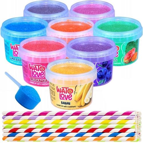 KOLOROWY CUKIER DO WATY CUKROWEJ 8x100g PATYCZKI MIARKA Cukry do Waty na Arena.pl