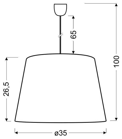 Platino 3 35 cm 1x60W E27 srebrny zdjęcie 4