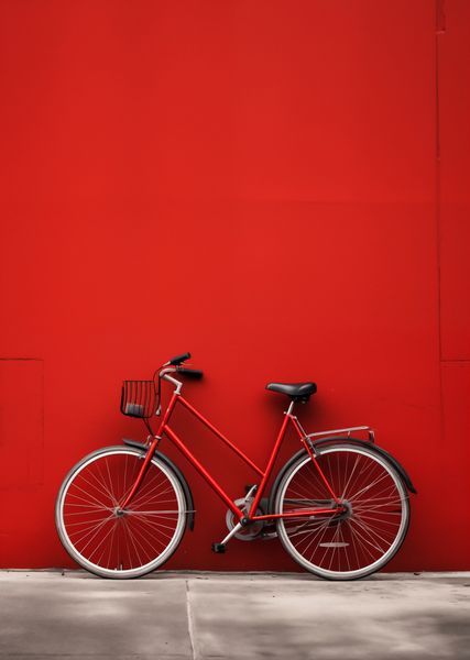 Plakat 64x90cm Czerwony Rower zdjęcie 1