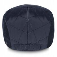 Kaszkiet męski zimowy ocieplany pikowany sztruksowy granatowy Pako Jeans