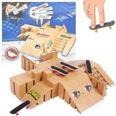 ZESTAW FINGERBOARD RAMPA ZABAWKA DLA DZIECI SKATEPARK + 4 DESKOROLKI