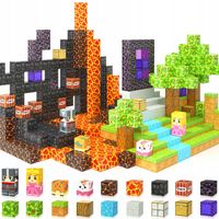 KLOCKI MAGNETYCZNE MINECRAFT KLOCKI MAGNETYCZNE SZEŚCIANY MOCNE 79 KLOCKÓW