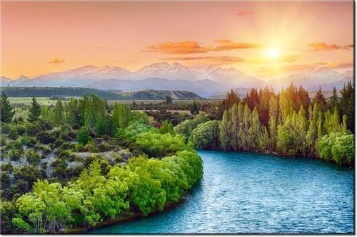 120CM 80CM OBRAZ ŚCIENNY RZEKA CLUTHA NOWEJ ZELANDII na Arena.pl