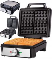 GOFROWNICA XXL 2 GOFRY Z REGULACJĄ TEMPERATURY PUSZYSTE CHRUPIĄCE GOFRY