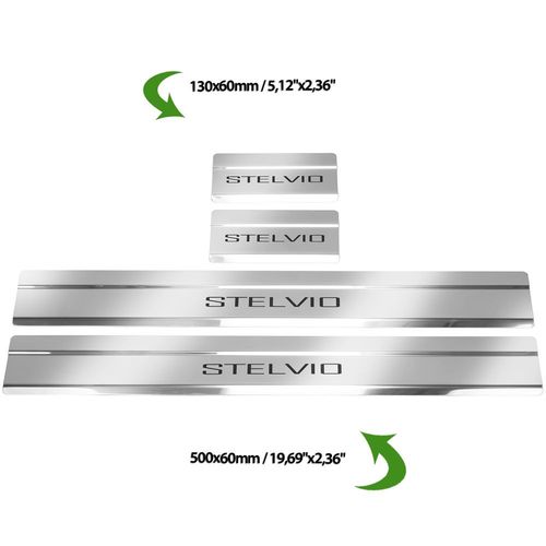 Listwa progowa ALFA ROMEO STELVIO Stal nierdzewna 304 połysk z czarnymi lit na Arena.pl