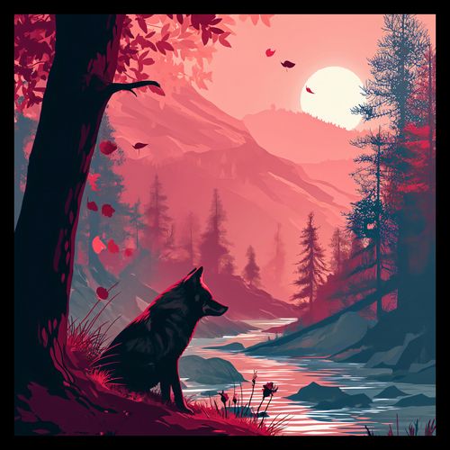 Plakat 30x30cm Wilk Przy Brzegu Lasu na Arena.pl