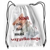 Plecak Dla Niny Szkolny Worek Torba Z Nadrukiem Ze Zdjęciem