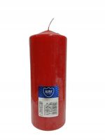 Świeca parafinowa czerwona Bezzapachowa Bispol 1 szt. 80/200