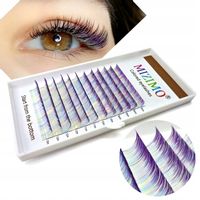 Rzęsy Kolorowe 8-13mm curl D, PASTELOWO-FIOLETOWE