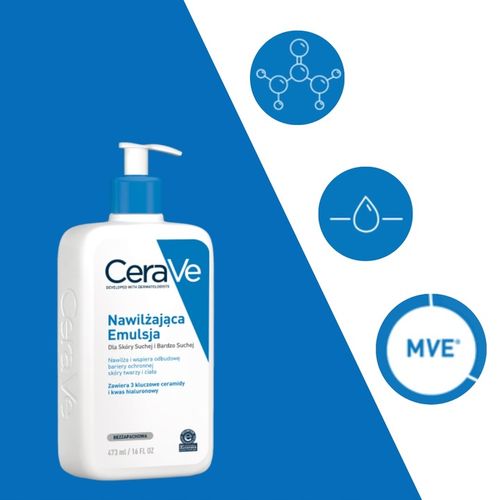 Emulsja Nawilżająca CeraVe Skóra Sucha i Bardzo Sucha, Twarz i Ciało 473ml na Arena.pl