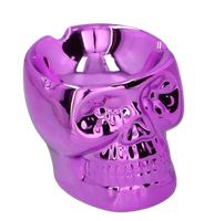 Fioletowa Otwarta Popielniczka w Kształcie Czaszki z Połyskiem Gentelo