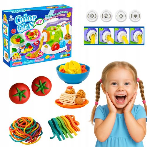 Ciastolina makaron maszynka ciasto masa plastyczna zestaw kreatywny 18w1 na Arena.pl