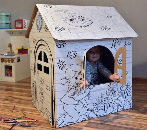 DOMEK KARTONOWY KOLOROWANKA DO MALOWANIA XXL na Arena.pl