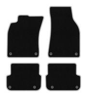 Dywaniki welurowe CARLUX-SILVER do Audi A6 C6 FL, czarne/srebrne