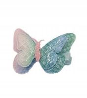 Spinka wsuwka motyl duży podwójny pastelowe kolory 8,5cm odcienie niebieski