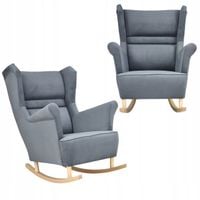 Fotel uszak Zoja bujany skandynawski Family Meble szary antracyt siwy